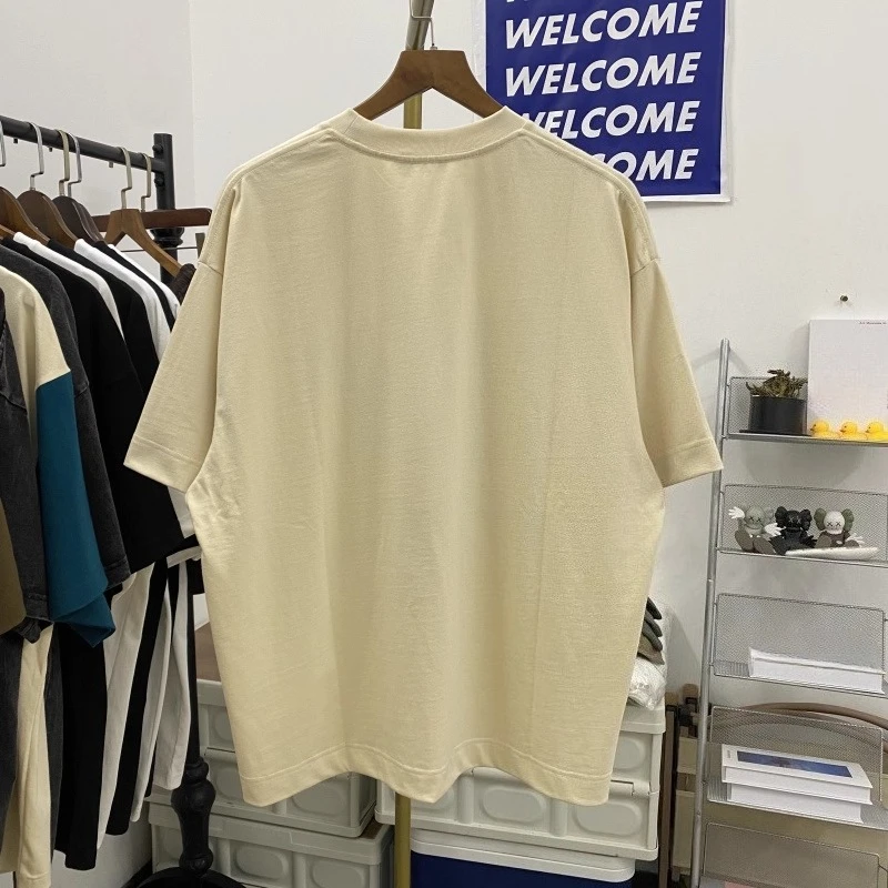 House of Errors Foam Printing Washed T-shirt Men Women High Street Loose T-shirts Men's Clothing Women's Clothes