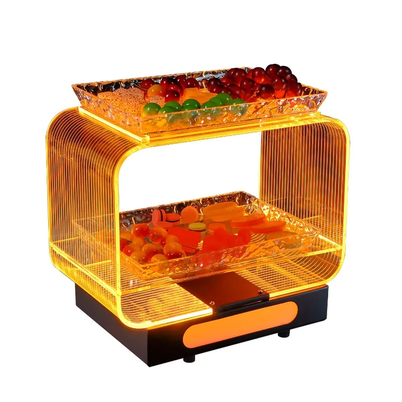 Bar ktv  ABS snack double-layer luminous, rechargeable fruit plate fruit plate creative snack plate