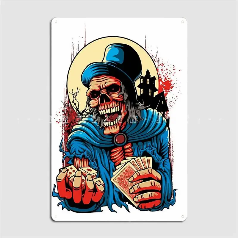 Ghost Casino Game Poster Metal Plaque Retro Cinema Kitchen Mural Painting Party Tin Sign Poster