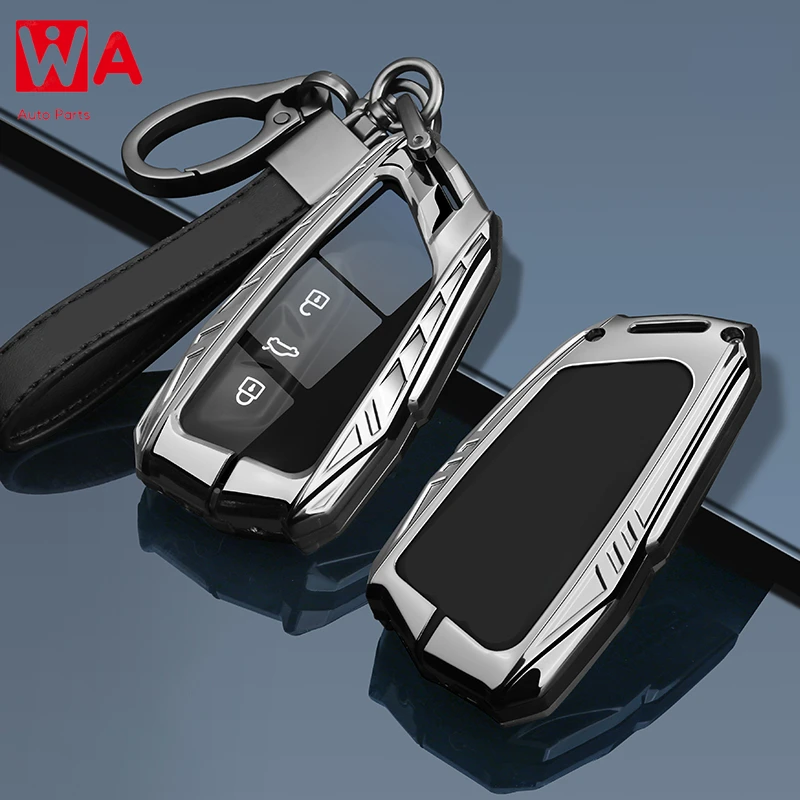 Metal Car Remote Key Case Cover Shell Holder Fob For VW Volkswagen 2024 New Golf 8 MK8 Teramont Viloran ID.3 ID4X ID6X CROZZ