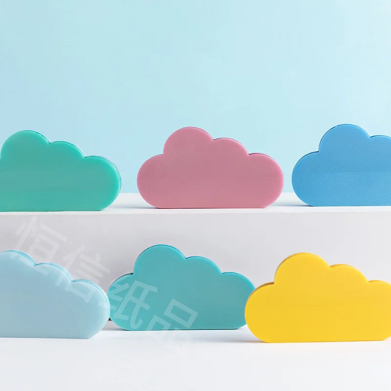 50sheets Light Color Transparent Pearlescent BOPP Sticky Notes Notebook Reading Highlights Label Writable Sticker To Do List Tab