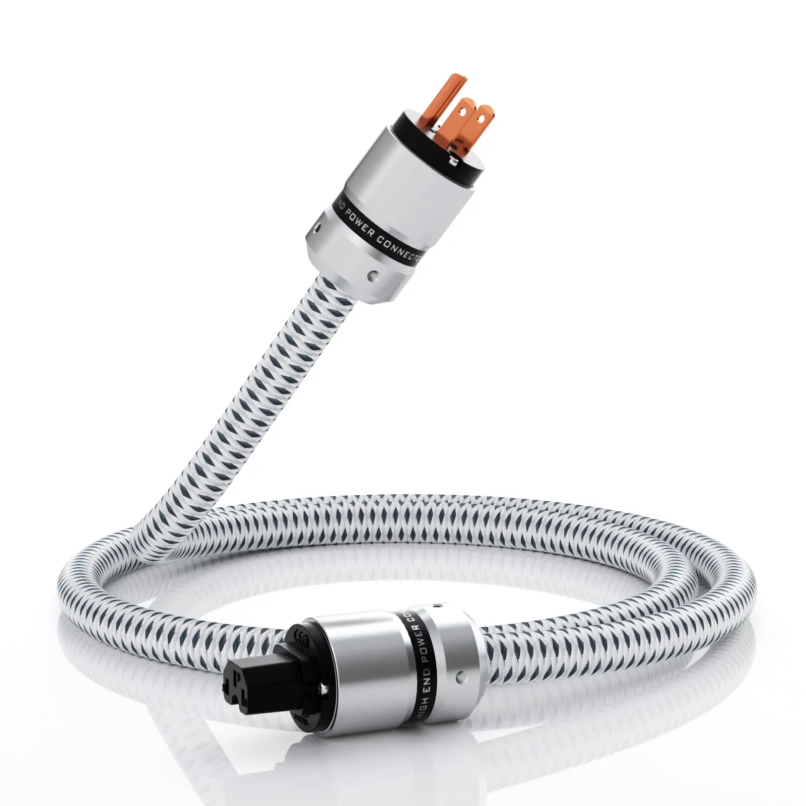 

Аудиофильский кабель питания 14AWG, 125 В, 15 А, кабель питания HiFi с 3-контактным разъемом для США, вилки из чистой меди, плетеные втулки, шнур питания