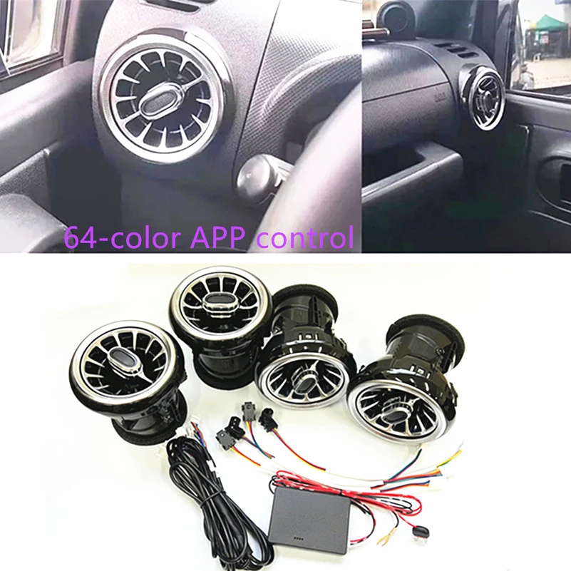 

The 4-piece JK air conditioning exhaust vent LED ambient light is suitable for Jeep Wrangler JK 2007-2010