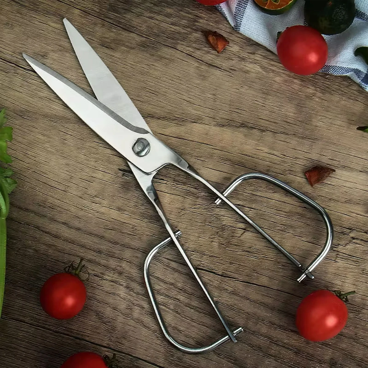 プロのキッチンはさみ 5CR15 ステンレス鋼の取り外し可能なグリルはさみヘビーデューティ食品準備バーベキューツール全金属ハンドル付き