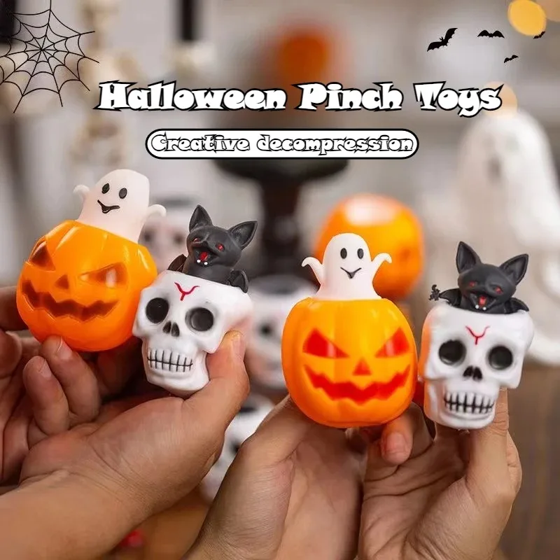 

Хэллоуин тыква призрак череп летучая мышь сжимать щепотка игрушки силиконовые игрушки для снятия стресса для детей и взрослых вечерние подарки игрушки
