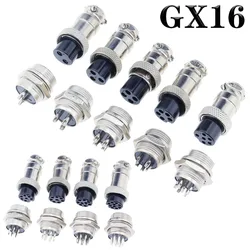 Aviation plug GX16 small metal aviation socket 2/3/4/5/6/7pin electric cable terminal fixed type and b