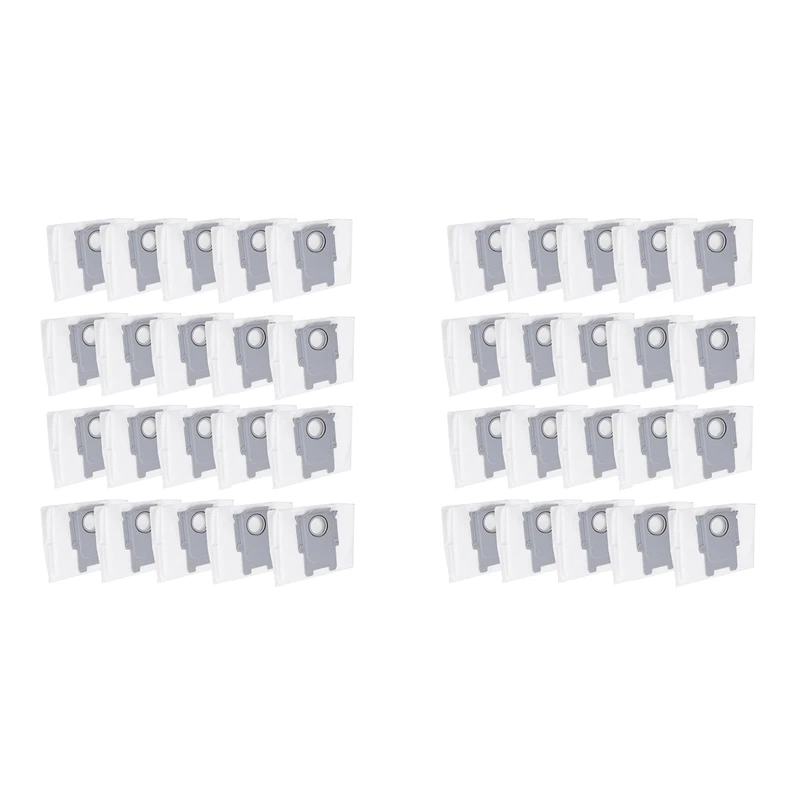 40 Pcs For Roborock S8+ /S8 Pro Ultra / S7 Maxv Ultra / Q5 / Q5+ / Q7+ / Q7 Max+ Garbage Bag Vacuum Cleaner Accessories