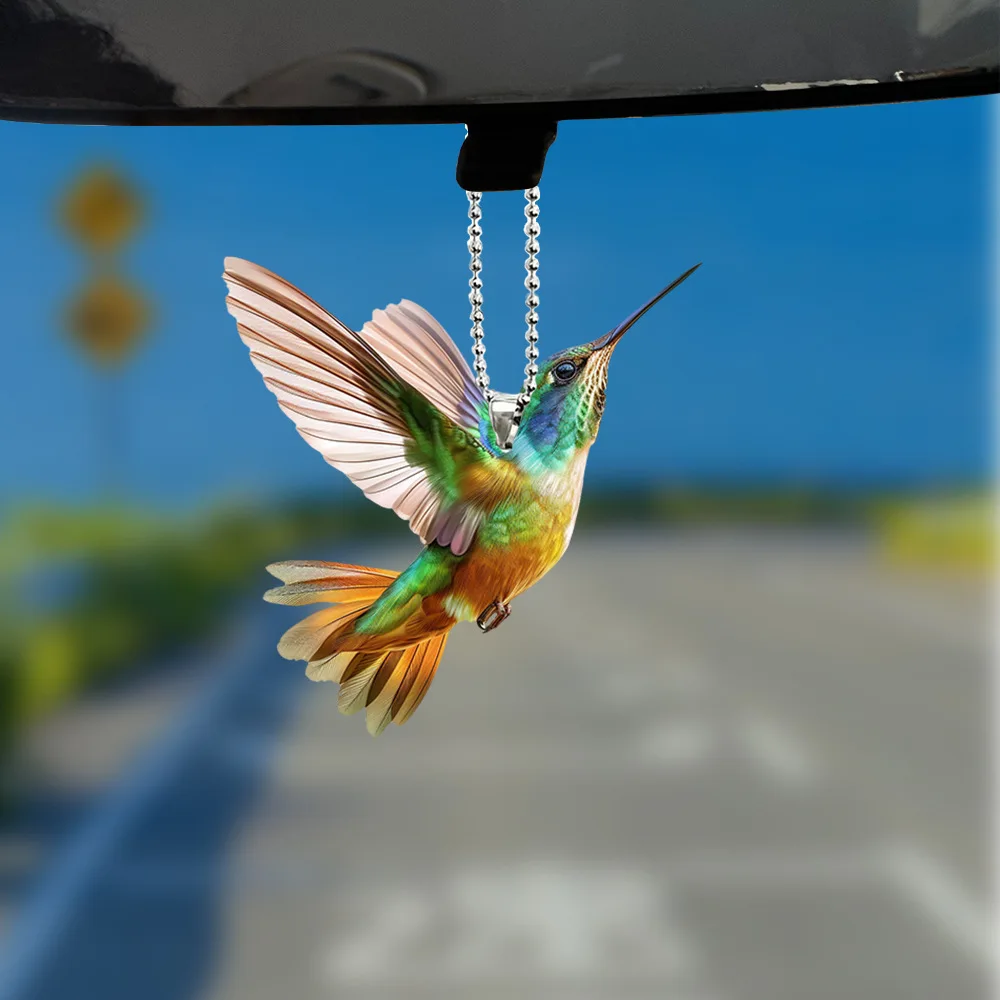

Hummingbird car interior rearview mirror pendant decoration bag keychain pendant home decoration