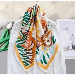 90 Silk Scarf Shawl Womens 100% Silk Head Scarves Hijab for Hair Wrapping