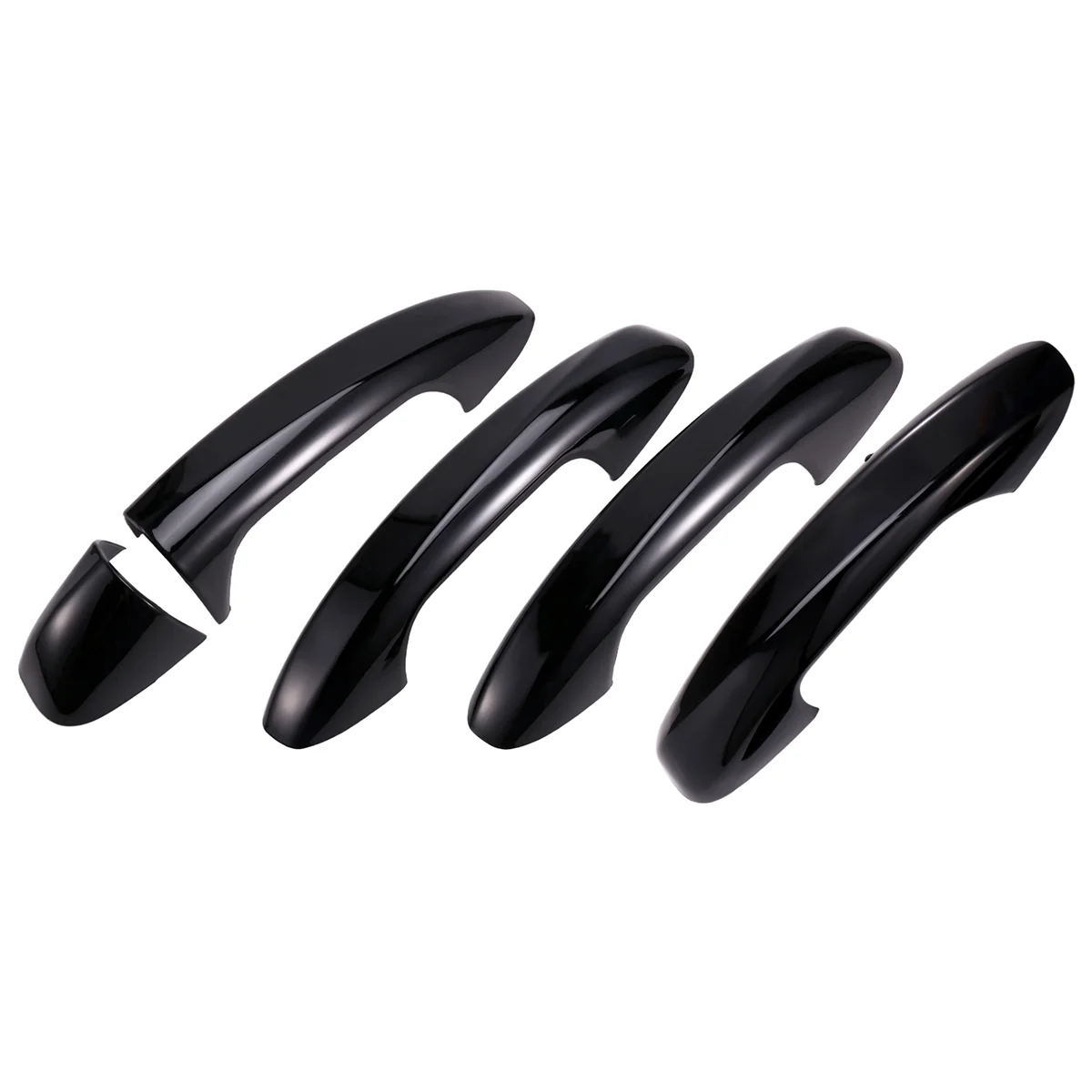 

Door Handle Cover Trim for Mercedes Benz C E GLC GLB A B GLE GLS CLA GLA Class W213 W205 X253 2016-2020 LHD Black—L49A
