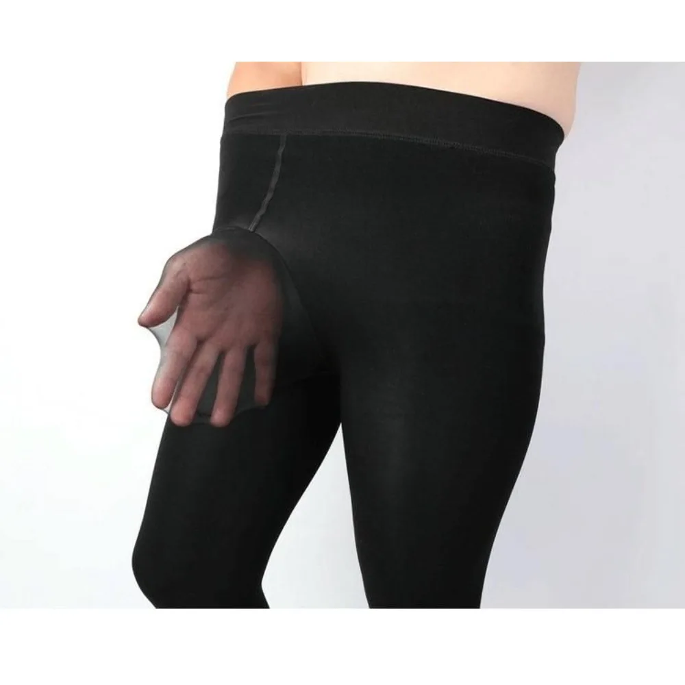 

Superb Fleshcolor Pantynose Men Leggings Stockings Unisex Pantyhose Autumn and Winter Fleece-lined Thicken Tights Sexy Panties