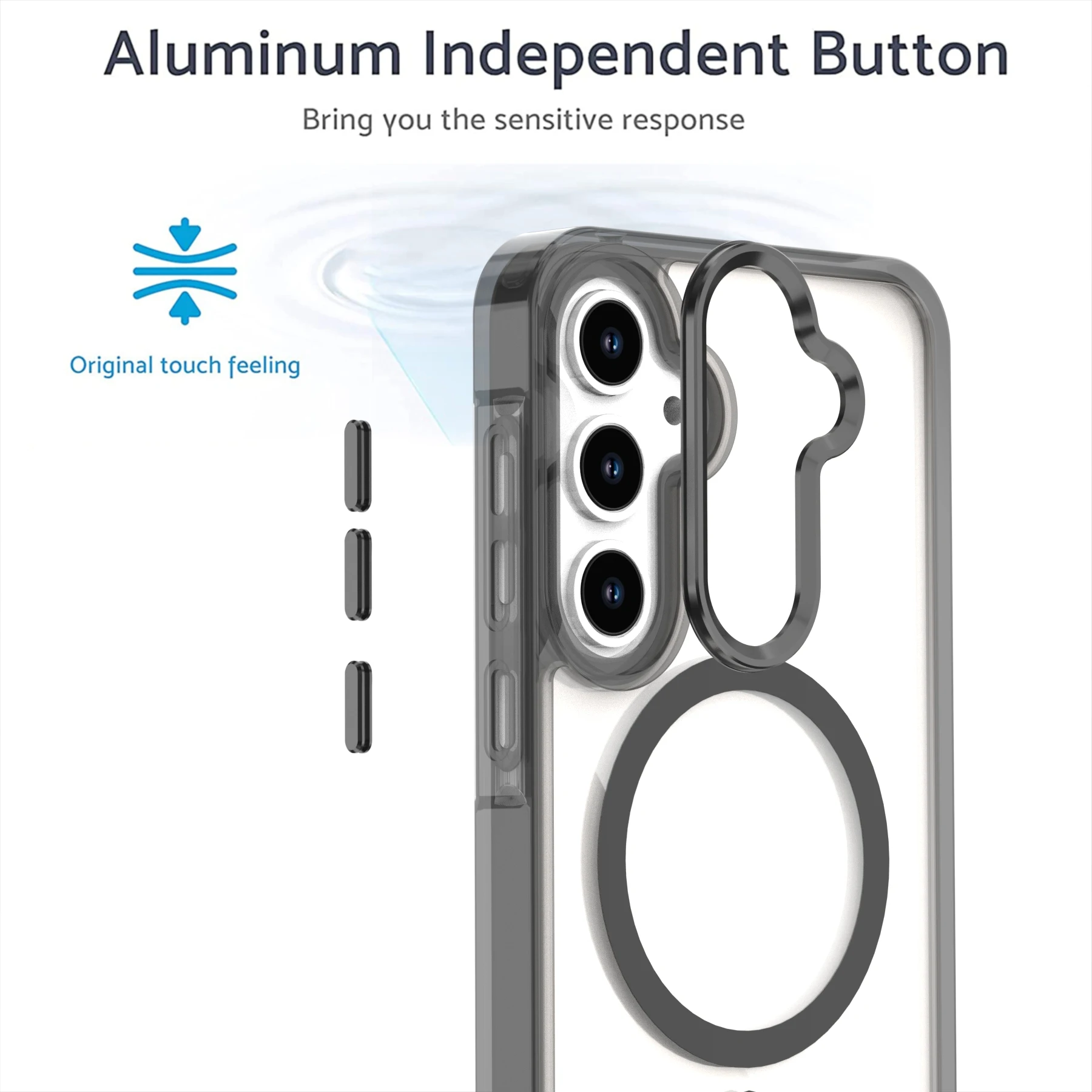 คุณภาพสูงกันกระแทกสําหรับ Samsung Galaxy A55 A36 A35 A26 A25 A16 A15 A54 A34 A53 A33 แม่เหล็กไร้สายชาร์จฝาครอบ