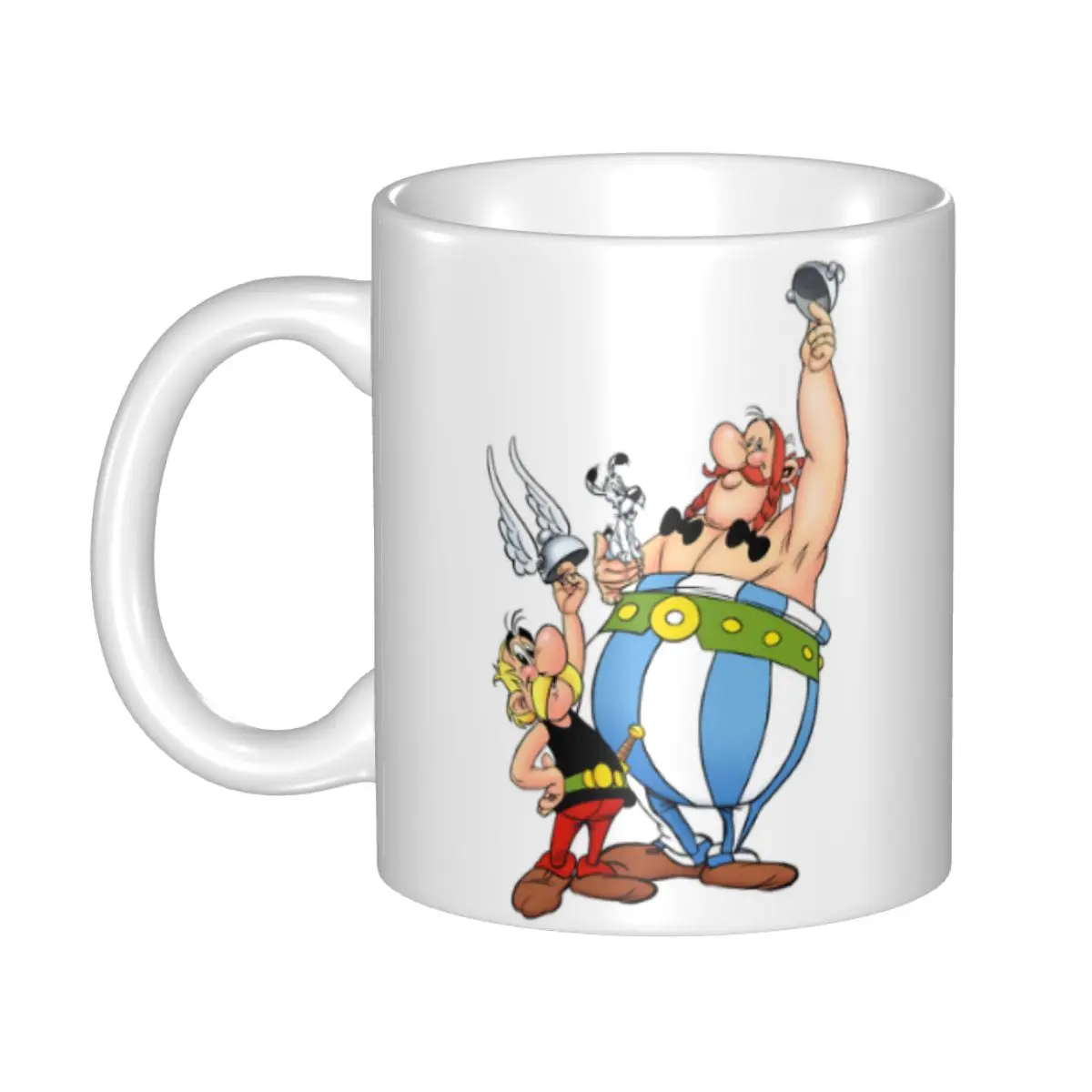 Fashion Anime Asterix And Obelix Mugs Personalized Anime Cartoon Getafix Ceramic Coffee Mug Cup Creative Present