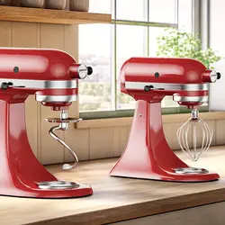 Frusta metallica in acciaio inossidabile 304 K45WW e attacco per gancio per pasta K45DH per KitchenAid 4.5-5Qt miscelatore con testa inclinabile lavabile in lavastoviglie