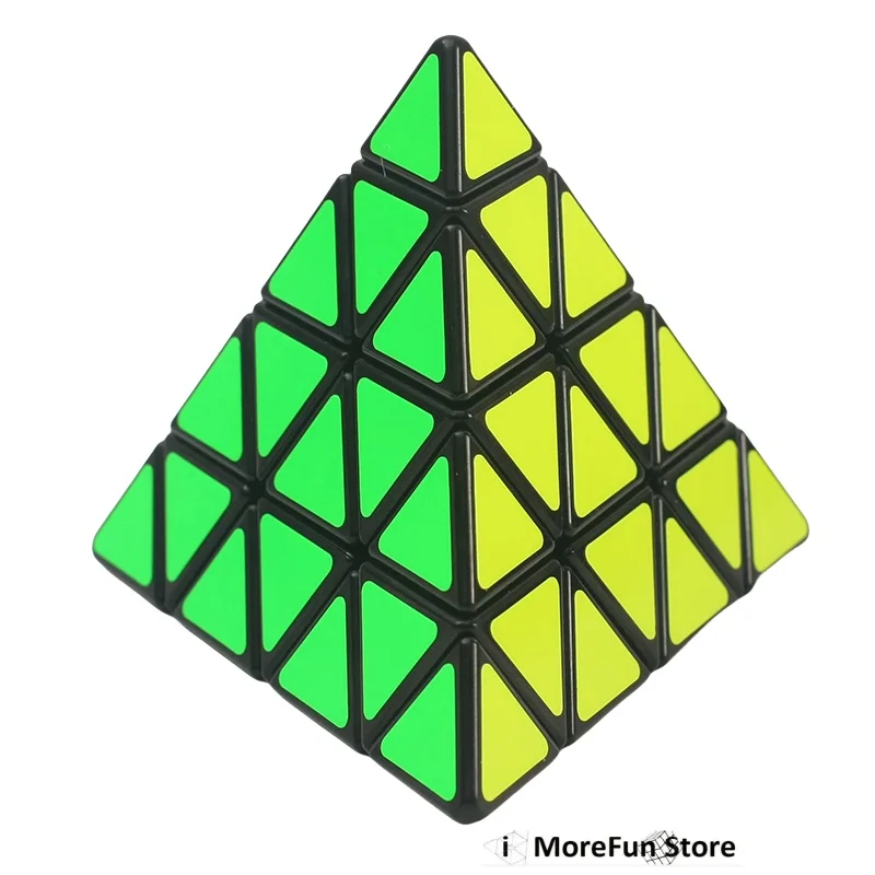 Sengso quarta ordem pirâmide cubo mágico forma estranha cubo de velocidade quebra-cabeça brinquedo crianças presente cubo mágico quebra-cabeça