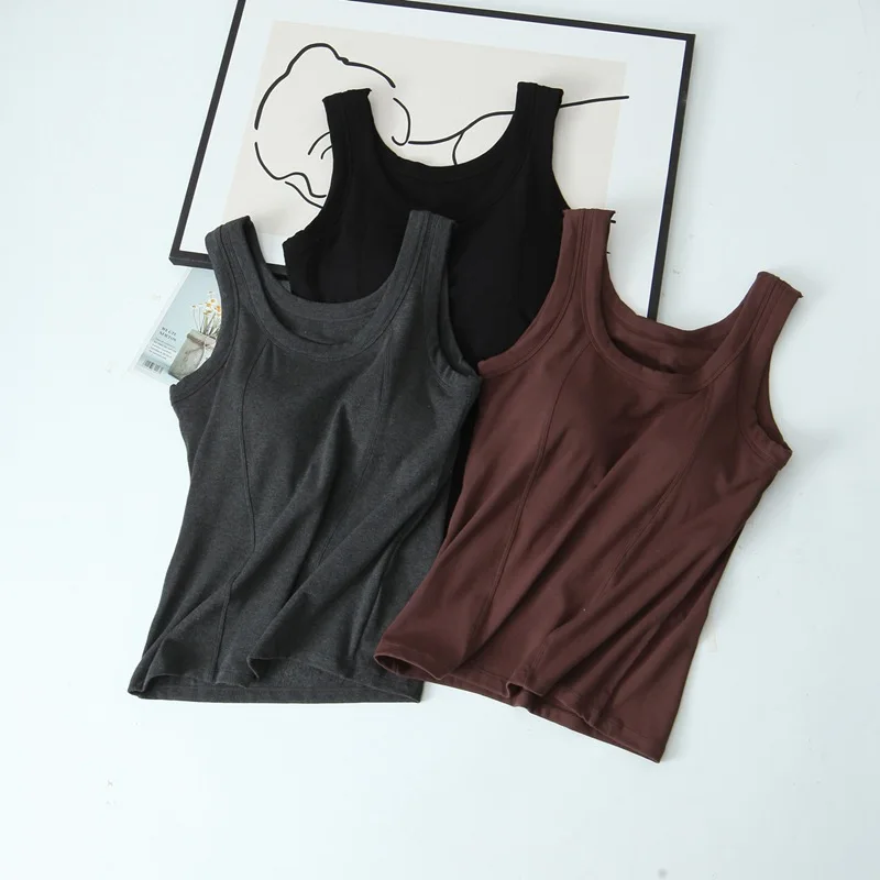 

XXXXL модная женская майка больших размеров премиум-класса с широким плечевым ремнем, фиксированная нагрудная чашка, теплая одежда, нижнее белье на осень-зиму