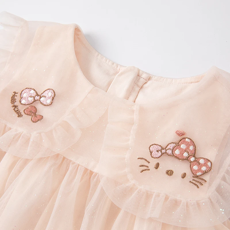 DB2222064 dave bella summer baby girls cute cartoon print  dress with small bag gilrs  party dress girl infant lolita clothes