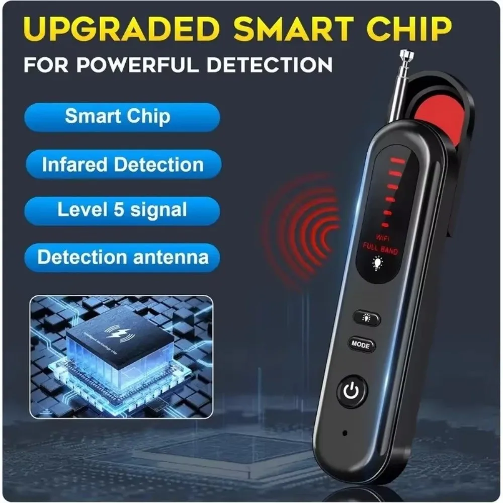 Portable Tracker Detector Signal Detection Infrared Scanning Signal Detector Anti-Surveillance Handheld Surveillance Detector