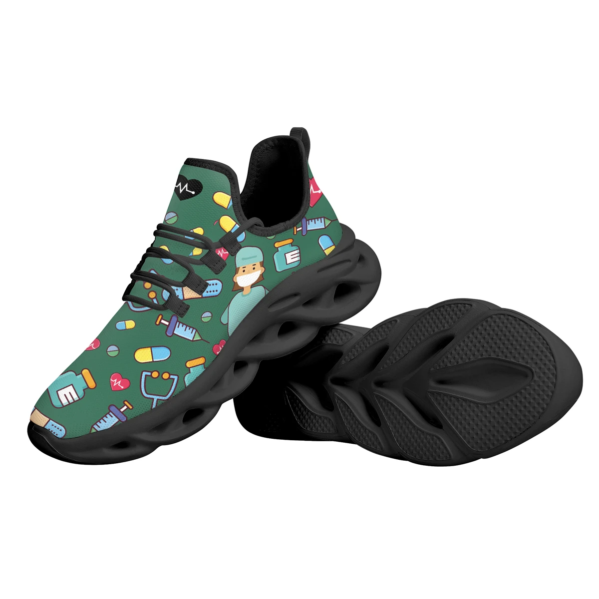 Women's Sneakers Surgical Nurse Medical Print Casual Flats Outdoor Fashion Sports Running Shoes Custom Footwear Gifts