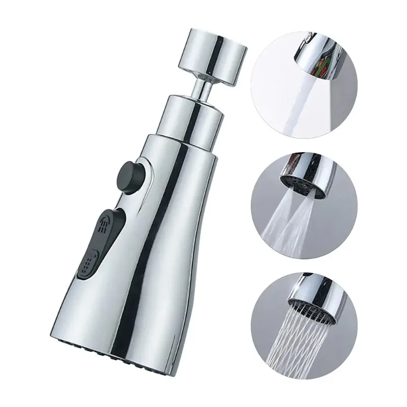 Dish Basin Splash Proof Showerhead Universal Kitchen Faucet Extender Household Swivel Universal Extended Pressurized Water