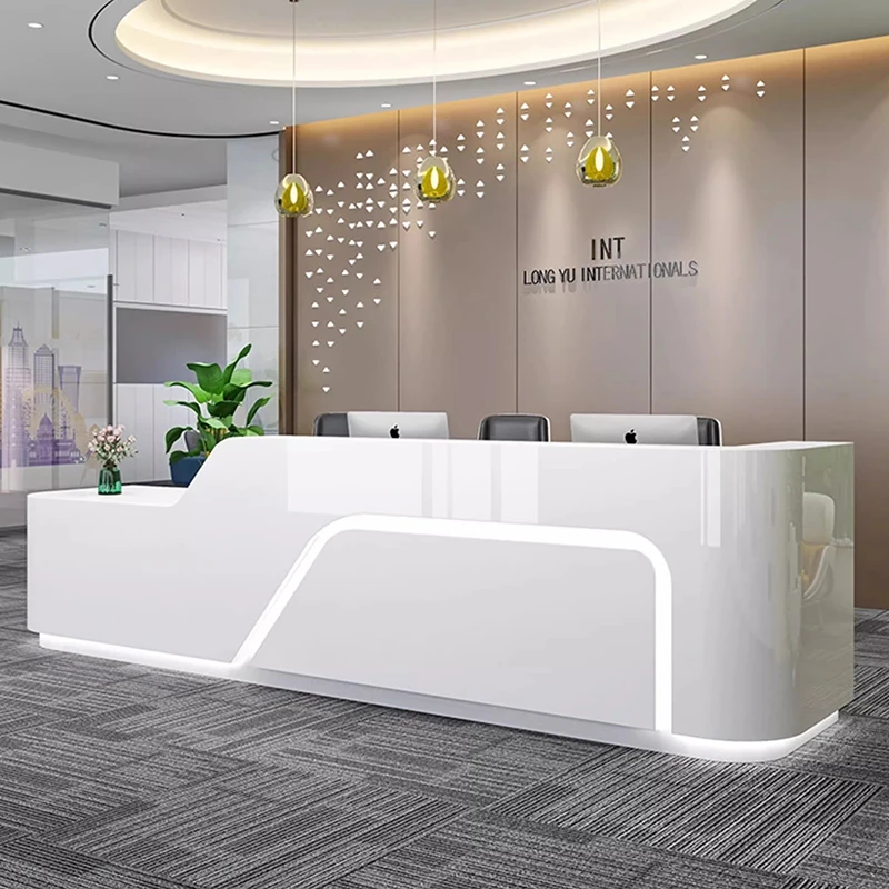 ホワイトホテルの受付デスク、ショップ、ビューティー、モダンバー、ラグジュアリー、エグゼクティブ、ディスプレイ、受付デスク、オーガナイザー、ビューロー、ラウンジ家具