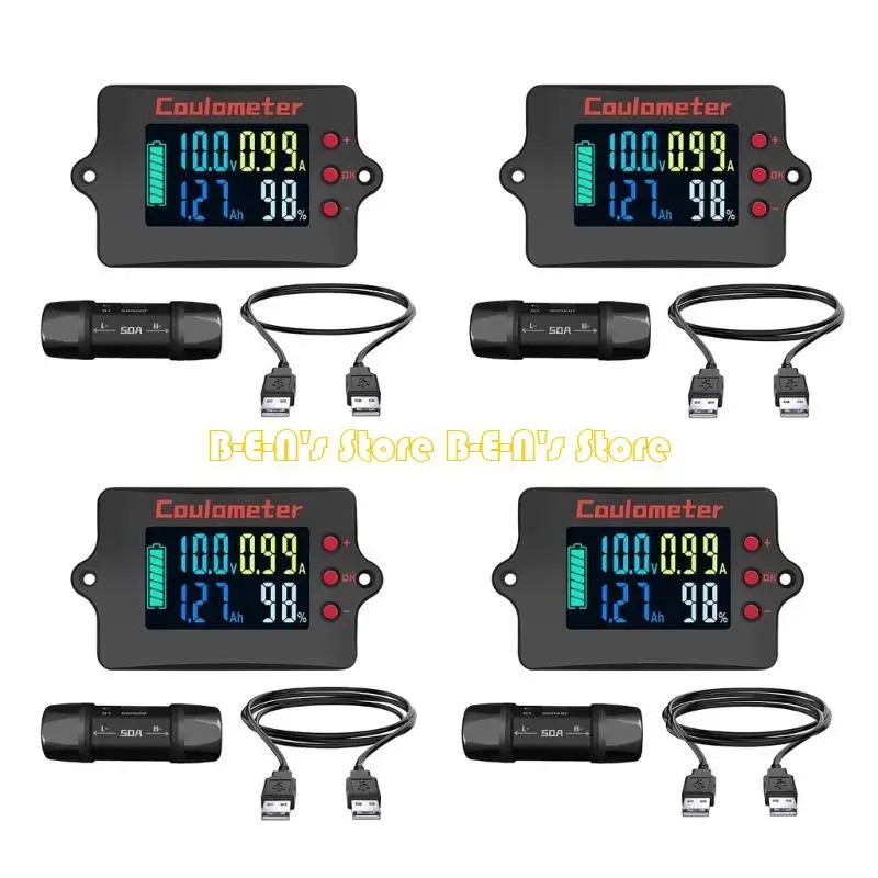 Y1AD Coulomb Meter Coulometer Digital Voltmeter Ammeter Battery Capacity Tester