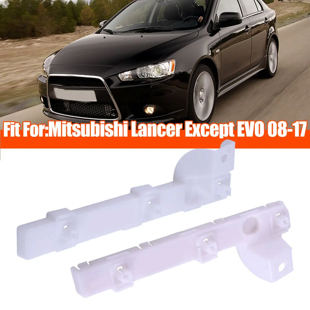 For Mitsubishi Lancer Except EVO 2008-2017 ABS White Front Right & Left Bumper Bracket Professional Car Accessories