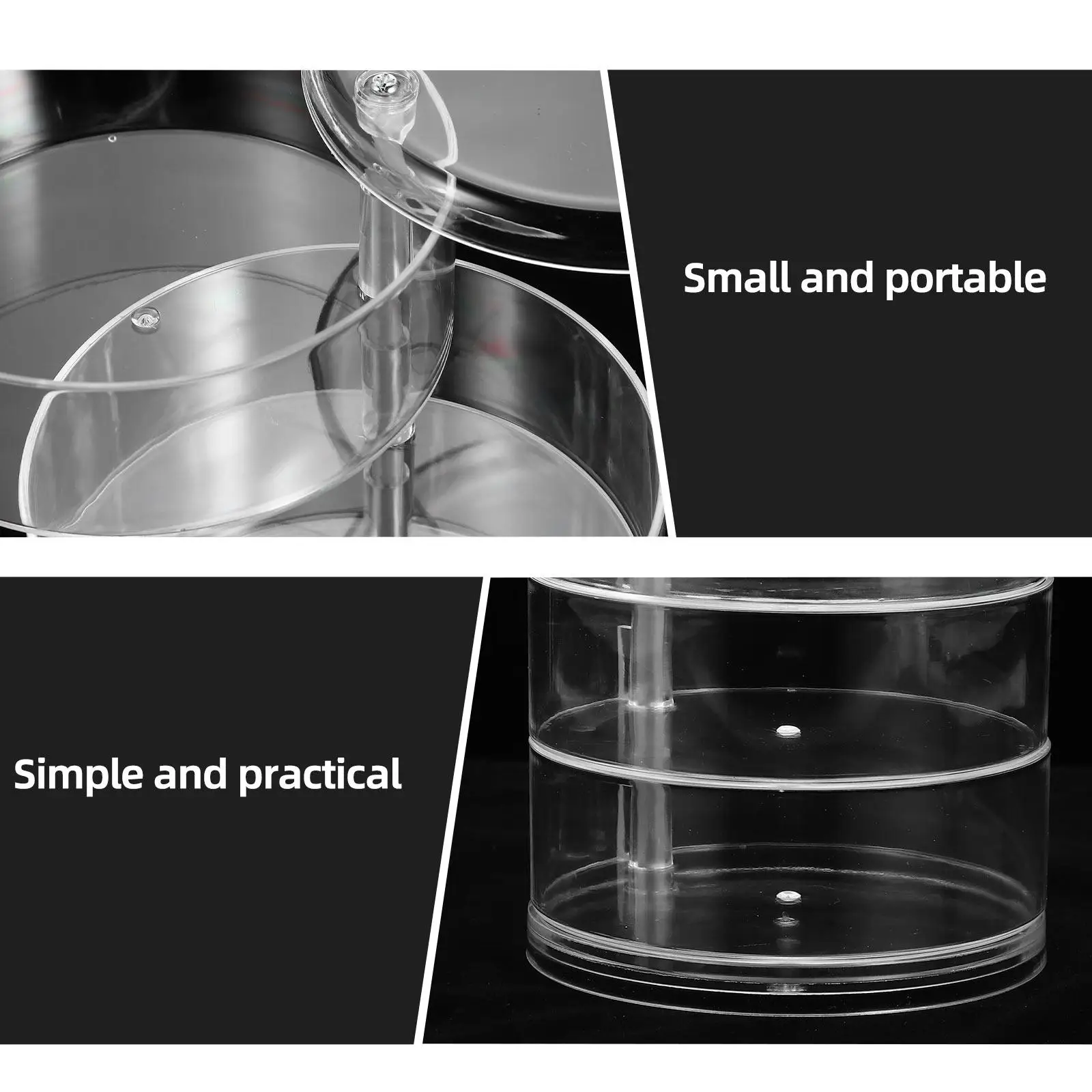 Multi Layer Transparent Jewelry Box Large Capacity Storage ganizer Earring Headdress Holder Display Dust Proof