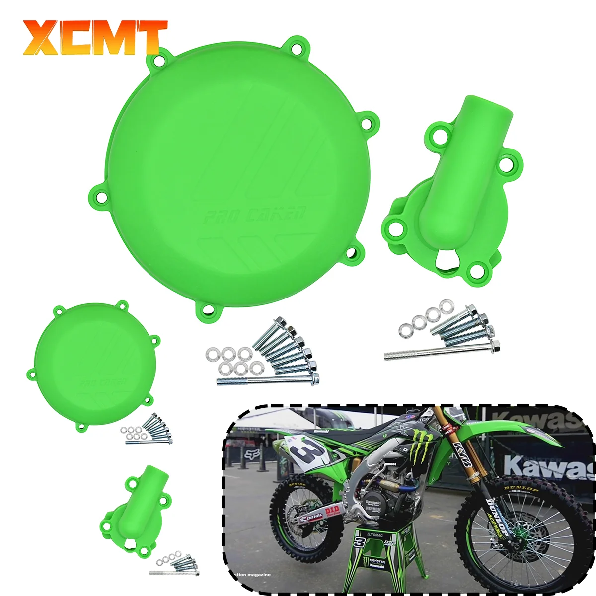 

Motorcycle Plastic Clutch Guard Water Pump Protector Cover For Kawasaki KX450F KX 450F KXF450 2016 2017 2018 Enduro Dirt Bike