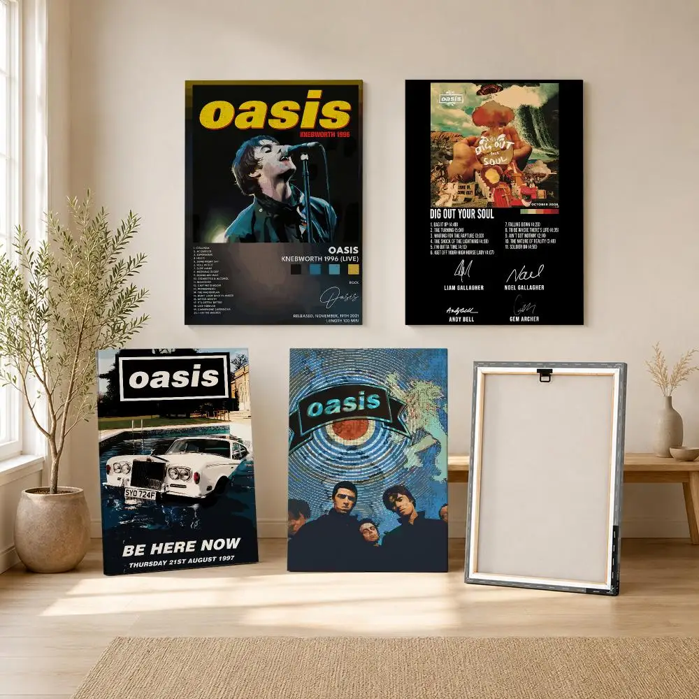 Iconic Band O-Oasis Framed Wall Painting Framed Canvas Wall Art Print | Modern Poster | Home Hallway Decor