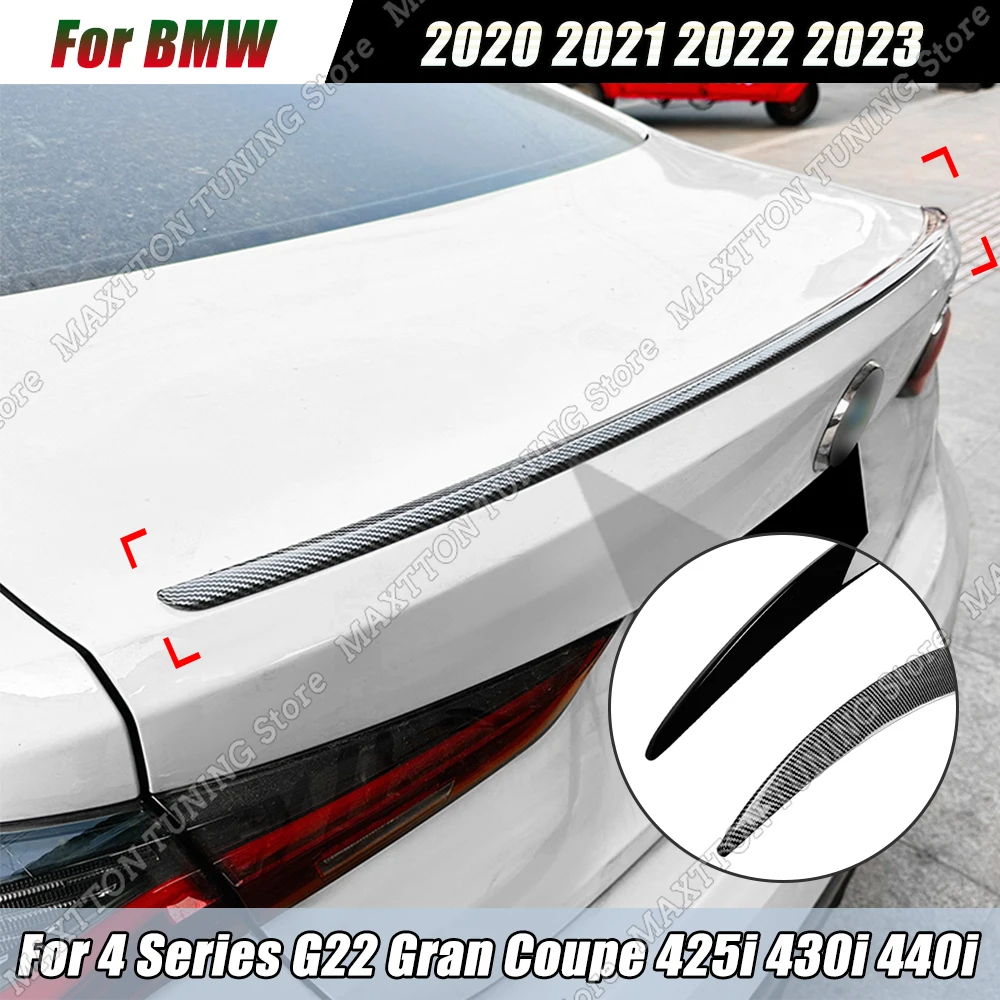 

For BMW 4 Series G22 Gran Coupe 425i 430i 440i 2020-2023 Rear Spoiler Trunk Tail Wing Splitter Diffuser Car styling Body Kits