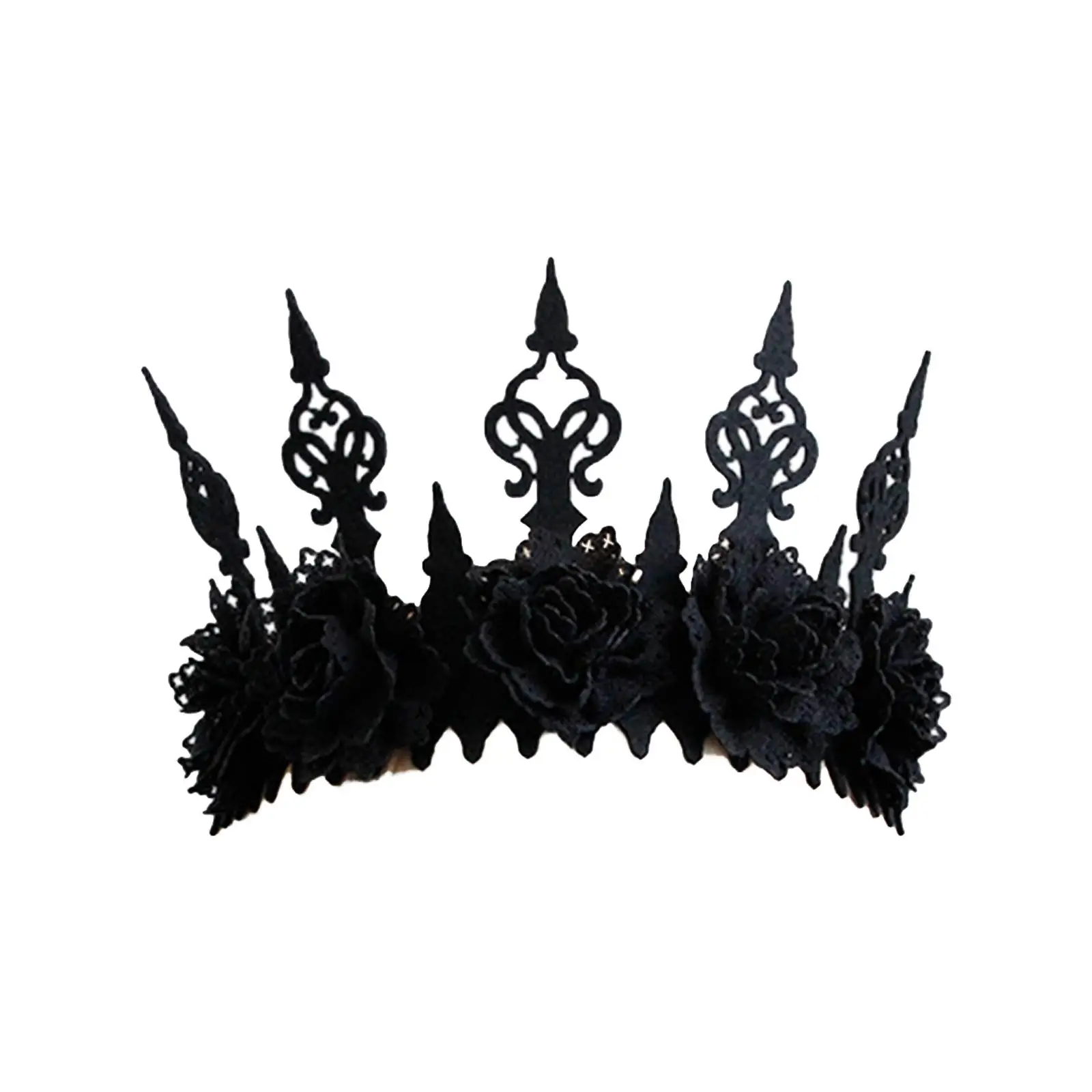 

Gothic Garland Crown Wreath Queen Tiara Headdress for Party Pageant Dancing