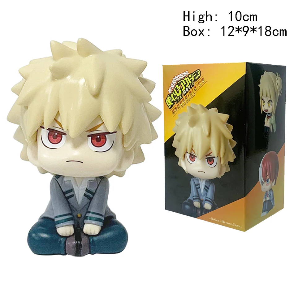 10cm My Hero Academia Cute Ver. Midoriya All Might Bakugou Shoto Ochaco Look Up Figurka Akcji PVC Boku no Hero Prezent Lalka Model