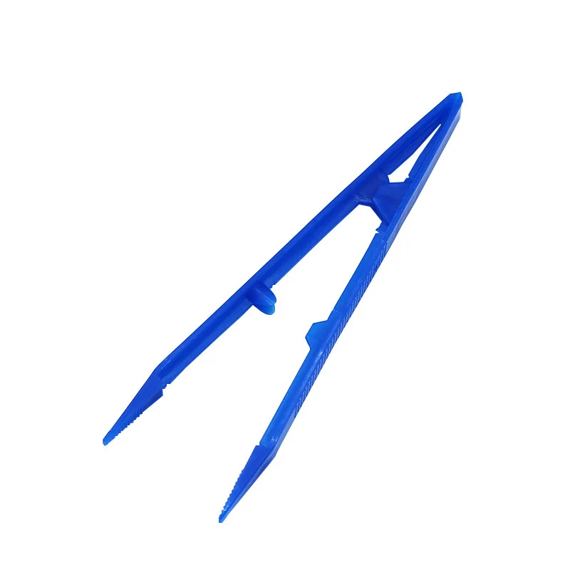 

100pcs Disposable Plastic Tweezers Individually Packed Anti - Static Small Tweezers Straight Tip Dressing Change