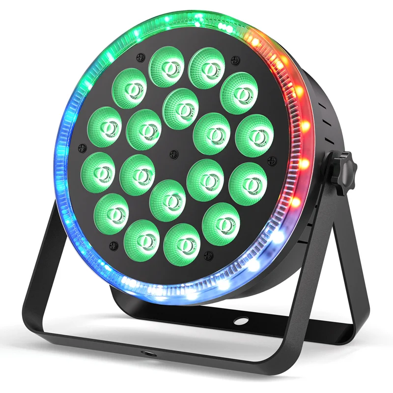

18x10W LED FLAT PAR light & LED Halo Effect Disco Party Club Bar Wedding DMX512 LED effect KTV CLUB bar light Stage event show