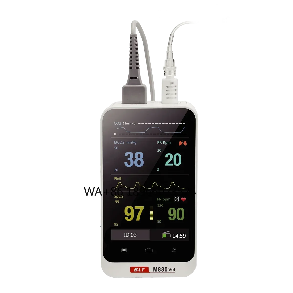 

Signs Handheld Multiparameter EtCO2 Pet Hospital Use Veterinary Vital