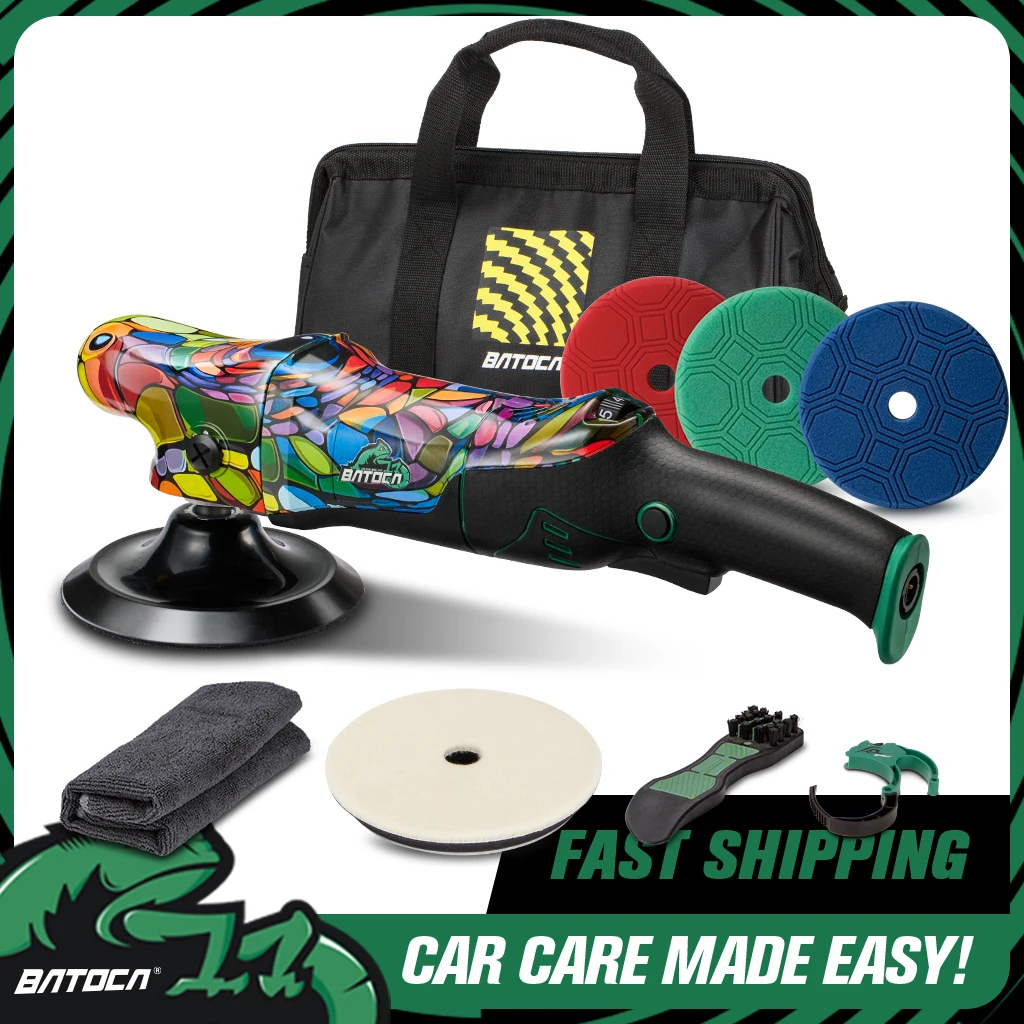 BATOCA P2 Rotary Car Polisher 1000W 150mm 6 Inch Professional Buffer Constant Speed Polishing Machine with 8M Extra Long Cable