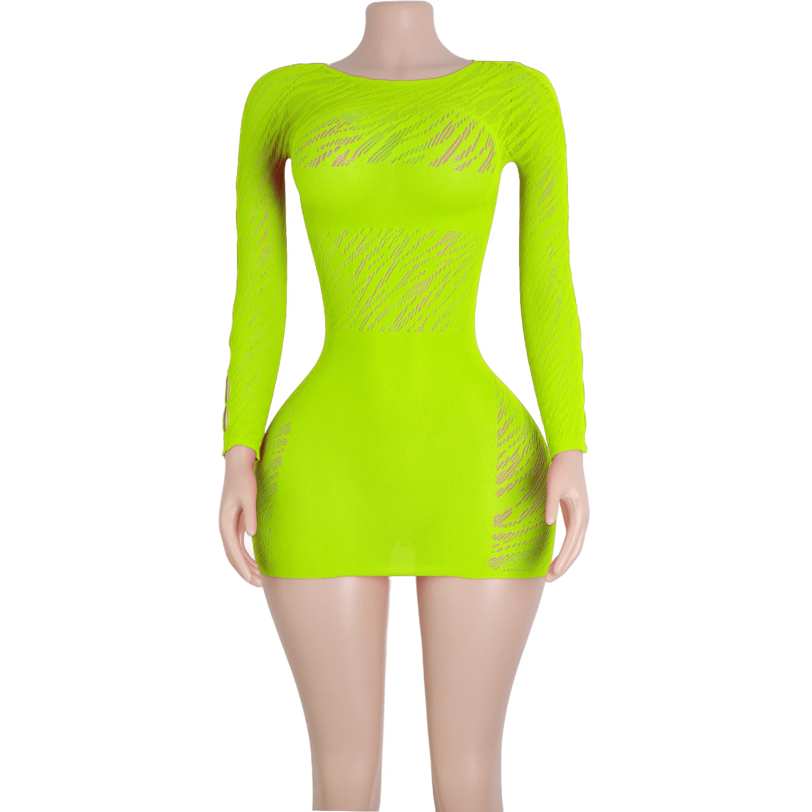 Wholesale Sexy Fishnet Bodysuit Set Unique Cutout Design Elastic Accents Stylish Exotic Dancewear Adult Performance Attire