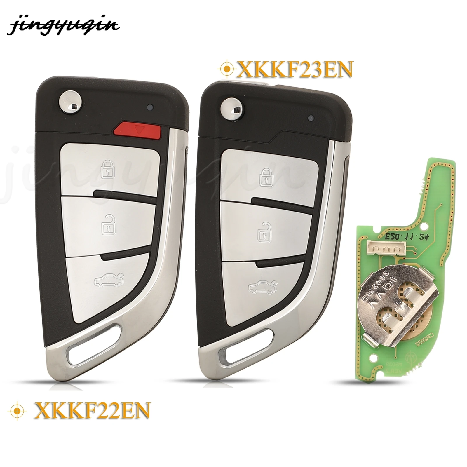 

jingyuqin 3/4 Buttons Xhorse XKKF22EN/XKKF23EN Universal Remote Key For VVDI Mini Key Tool