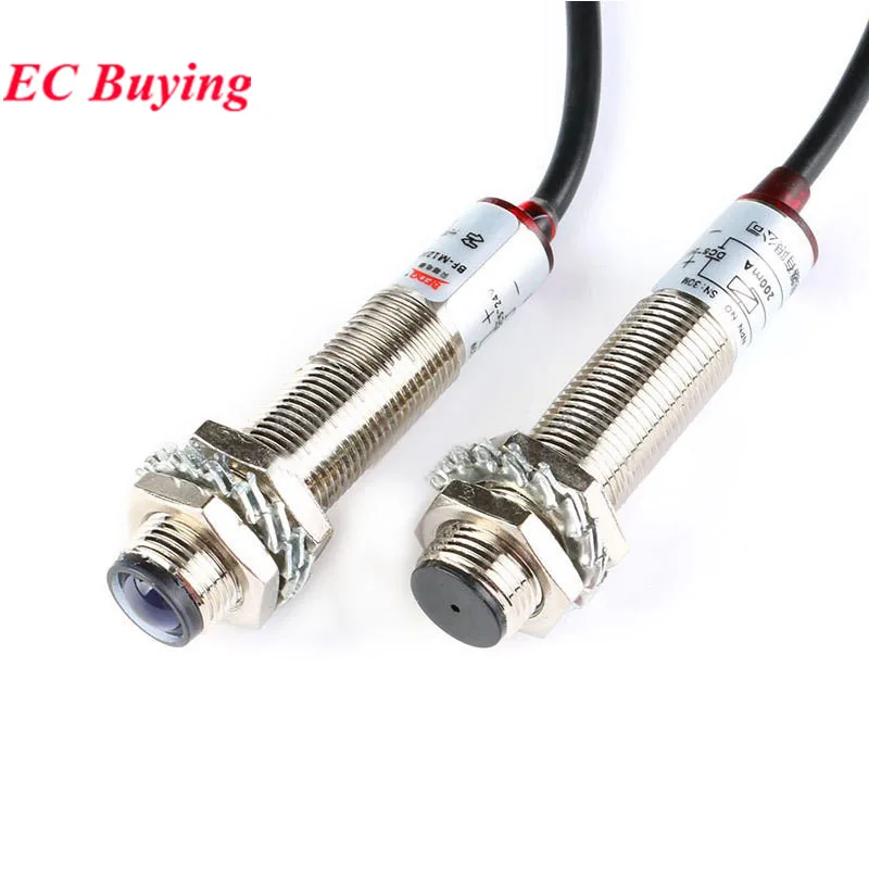 M12JG-30N1 30N2 M12 Laser Photoelectric Switch NPN Sensor Waterproof DC 20 meter Distance Normally Open Closed B-NPN-O A-NPN-O/C