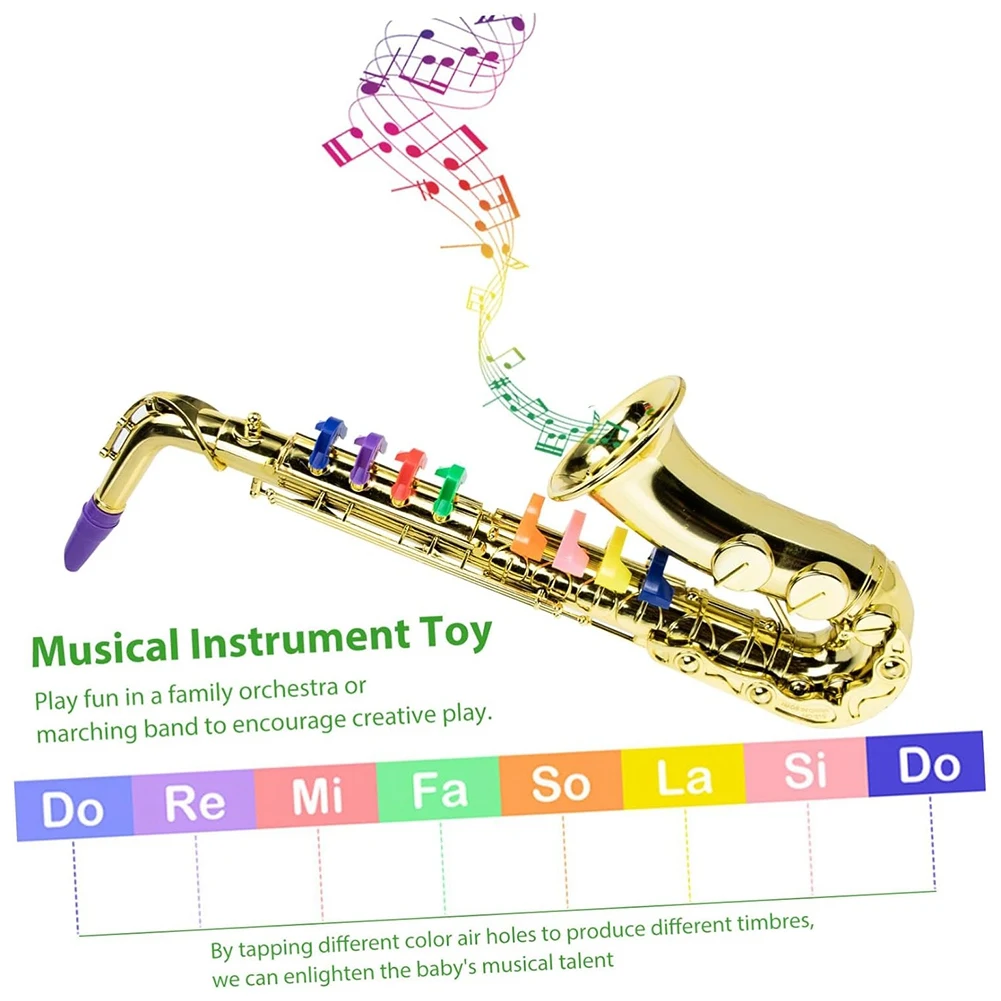 

ABVL-Saxophone Children's Musical Instrument Children's Simulation Musical Instrument Eight-Tone Saxophone House Music