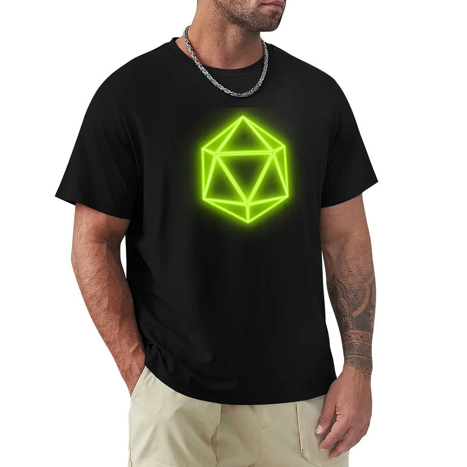 

Neon Green D20 T-Shirt Utility Casual Work T-Shirt