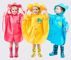 Children Poncho Raincoat Kids Boys Cloak Type Rainwear Rain Coat Waterproof Baby Animal Raincoats Student Girls Poncho Raincoat