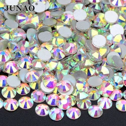 Top Quality SS3 SS6 SS10 SS16 SS20 SS30 SS40 SS50 cristallo AB Strass di vetro Flatback Clear Crystal Stones Nail Strass per fai da te