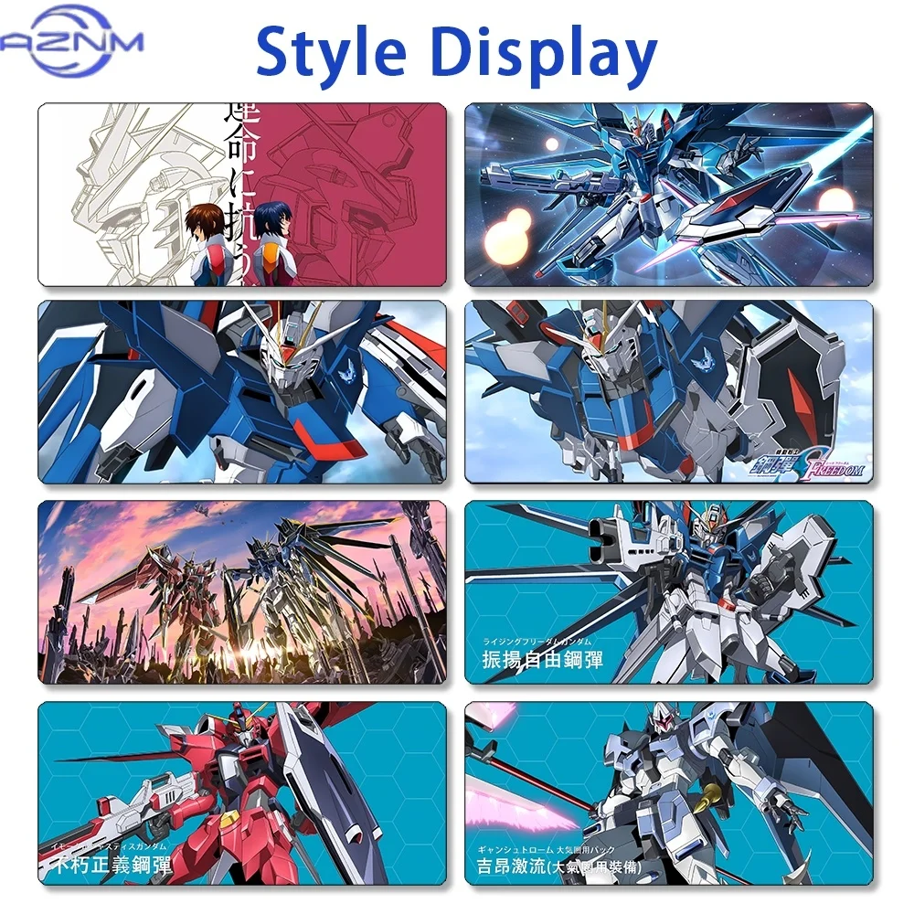 XXL Mobile Suit Gundam SEED Freedom Gaming Mouse pad Extended Mousepad Multiple Sizes Available Waterproof Non-Slip Design Custo