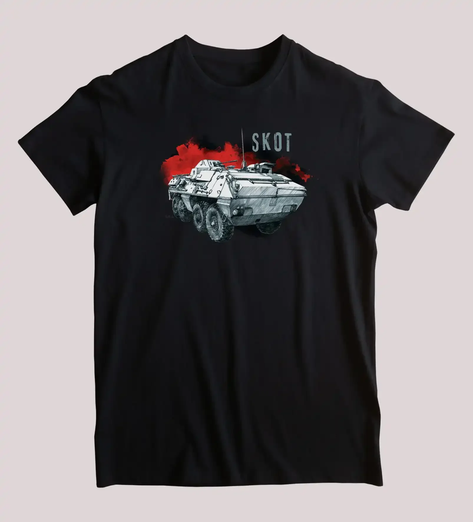 

Polish SKOT Medium Wheel Armoured Transport Vehicle T-Shirt 100% Cotton O-Neck Short Sleeve Casual Mens T-shirt Size S-3XL
