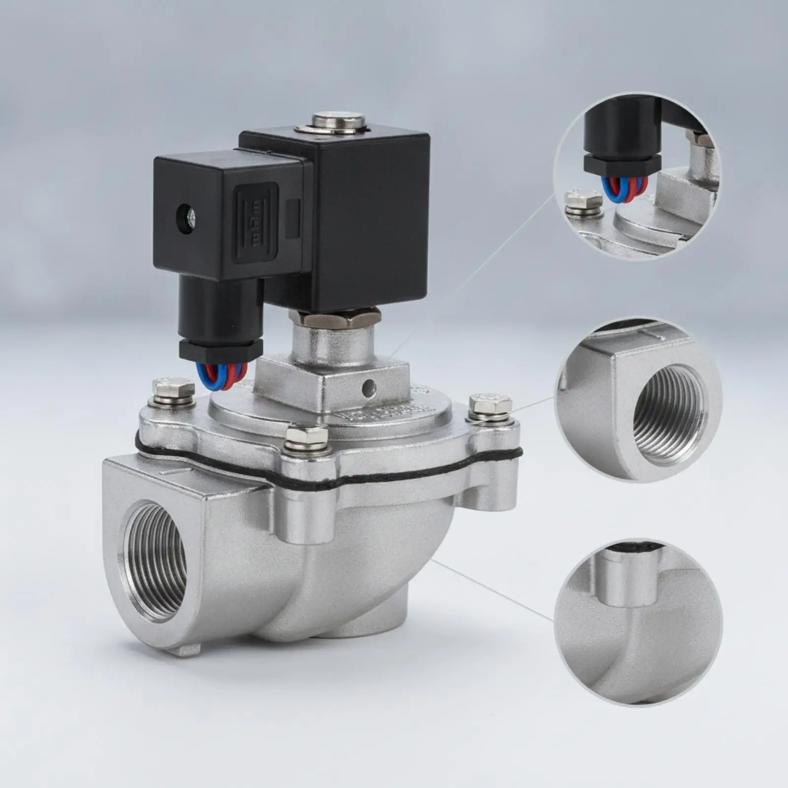 Air Pulse Solenoid Valve Replacement for Dust Collection System Industrial Grade Aluminum Copper Build