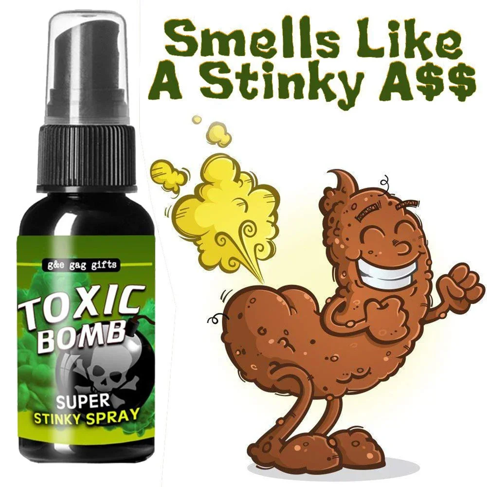 30ML Liquid Fart Spray Can Fart Bomb - Stink Rubbish Prank Non-toxic Smell Novelty Toy Joke Party Supplies