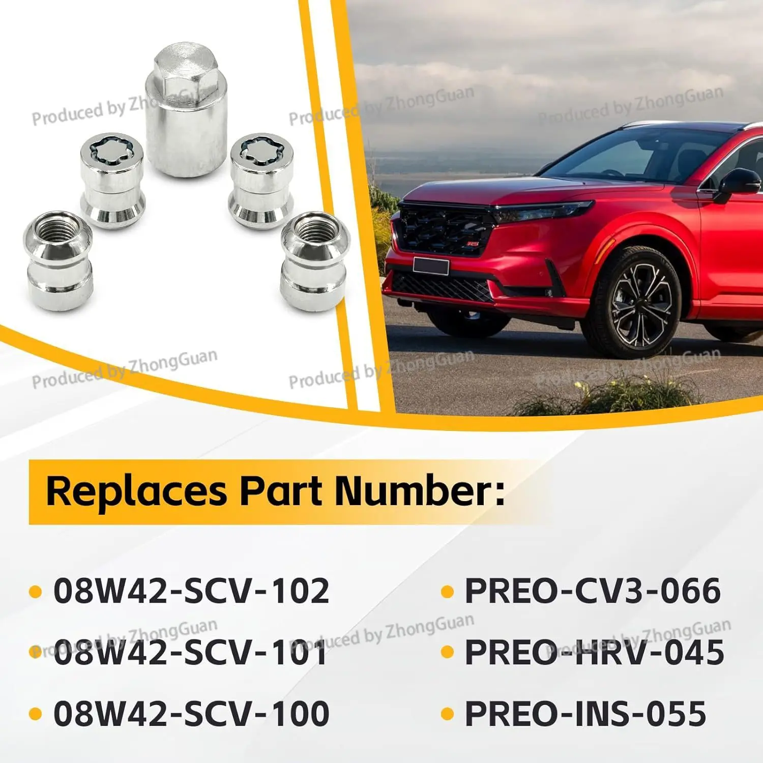 08w42-scv-101 08w42scv101 Car Wheel Hub Anti-theft Screw Suitfor Accord Civic