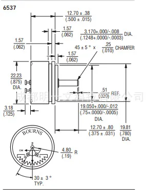 Encoder 6537S-1-202 Precision Potentiometer 2K 22mm 10%